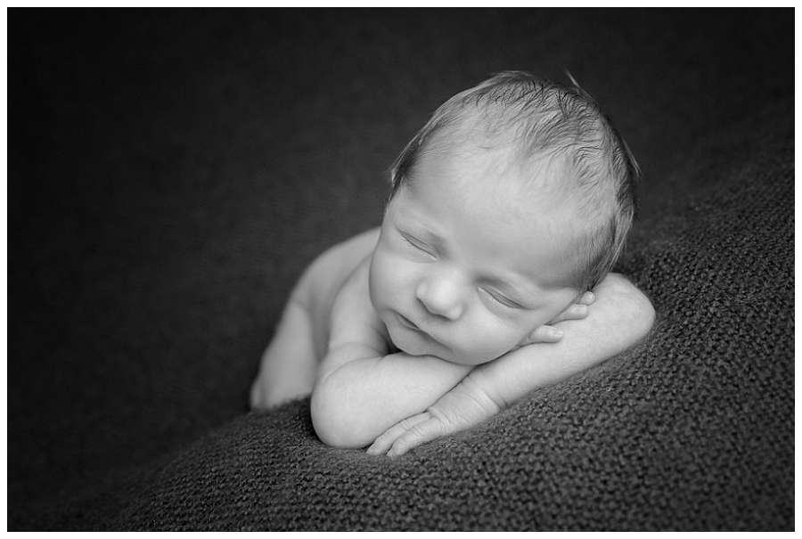 Katie Garber Photography – Williamsport newborn photographer – black and white newborn baby